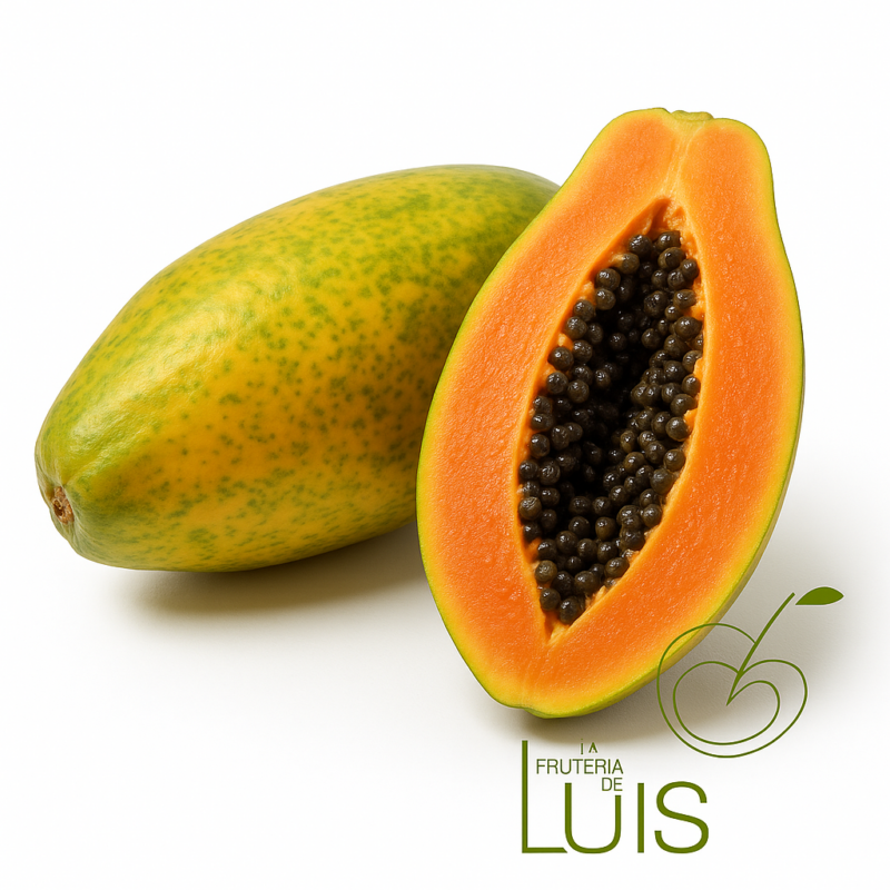 Papaya fresca Madrid entera y partida – La Frutería de Luis
