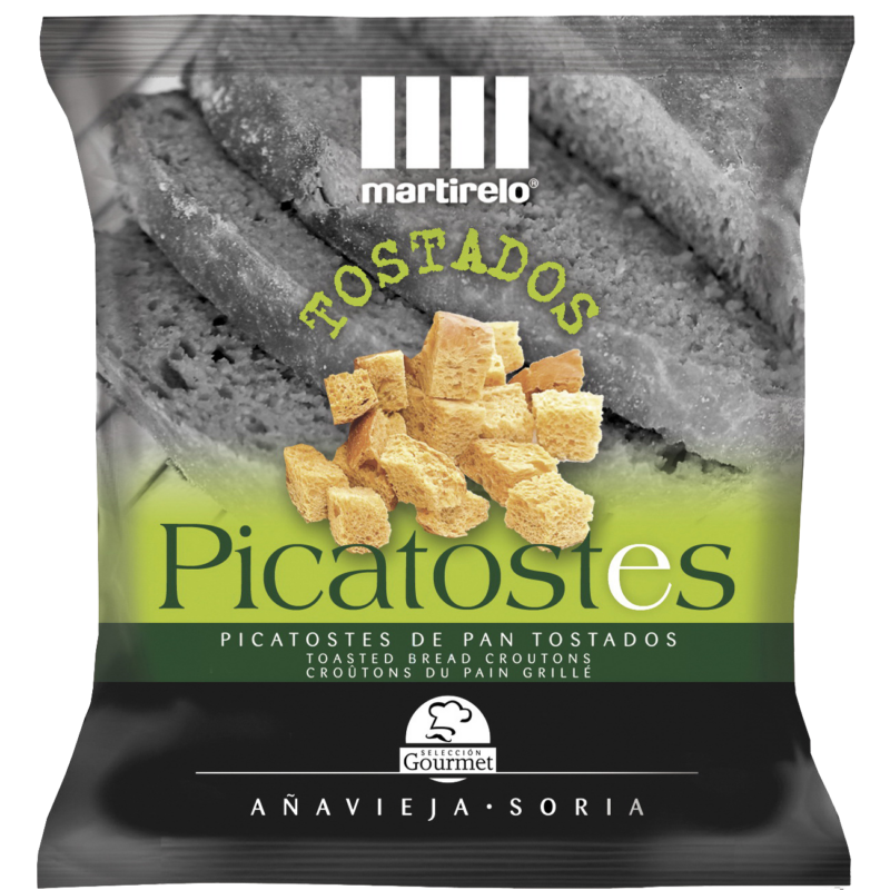 Picatostes de pan tostado