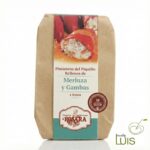 pimientos rellenos de merluza y gambas